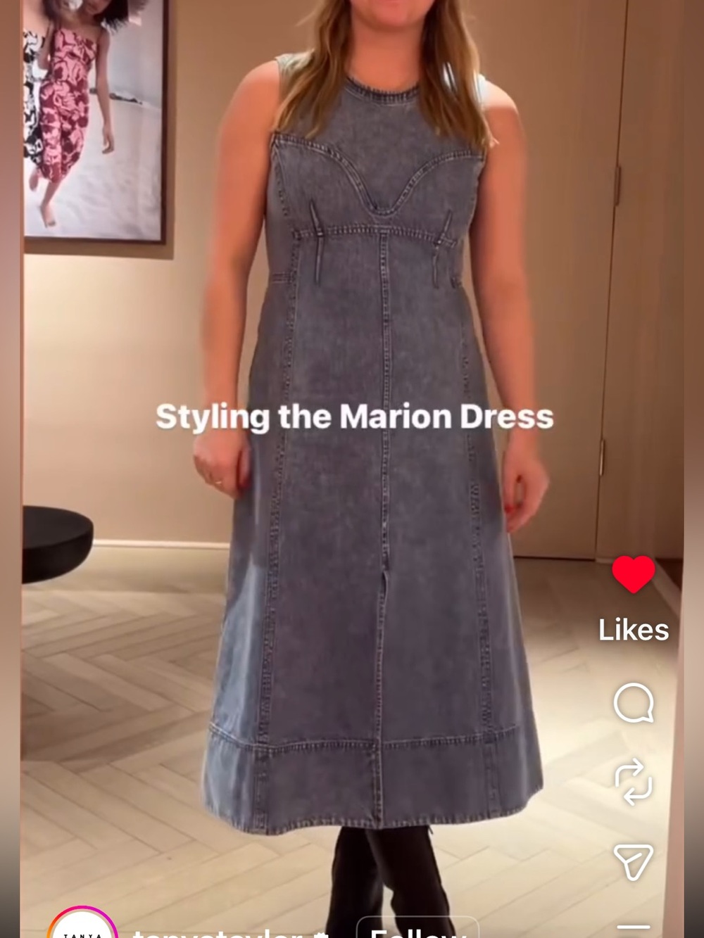 Tanya Taylor Marion Denim Dress 4 EUC